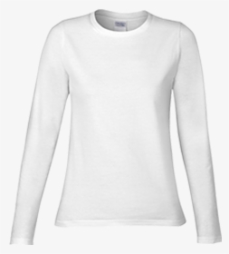 Ladies White Long Sleeve T Shirt Png, Transparent Png - kindpng