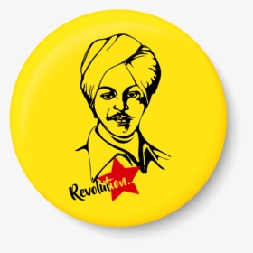 Bhagat Singh Magnet,bhagat Singh Fridge Magnet,revolution - Bhagat Singh Bike Sticker, HD Png Download, Free Download