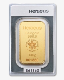 Heraeus 20 Gram Gold Bar, HD Png Download, Free Download