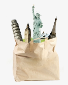 Famous World Sights In A Bag Png Image - Statue Of Liberty National Monument, Transparent Png, Free Download