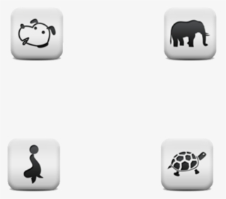 Flat Hand Drawn Animal Ui Icon - African Elephant, HD Png Download, Free Download