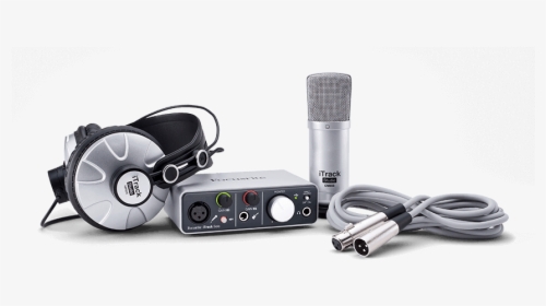 Focusrite Itrack Solo Bundled W Condensor Mic & Headphones - Focusrite Itrack Studio, HD Png Download, Free Download