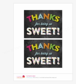 Sprinkle Chalkboard Thank You Card Printable - Graphic Design, HD Png Download, Free Download