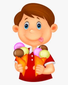 Personnages, Illustration, Individu, Personne, Gens - Eating Ice Cream Clipart, HD Png Download, Free Download