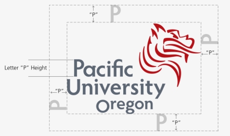 Minimum Size Diagram For The Pacific University Logo - Pacific University, HD Png Download, Free Download