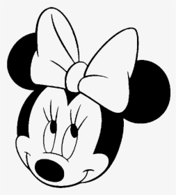Free Minnie Mouse Coloring Pages Ribbon - Minnie Mouse Face Coloring Pages, HD Png Download, Free Download