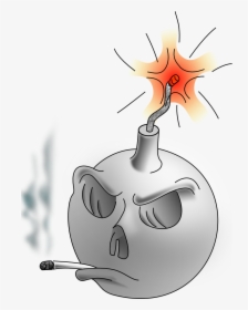 Cartoon Bomb With Face, HD Png Download, Free Download