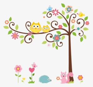 Tree With Owl Clipart, HD Png Download, Free Download