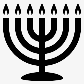 Hanukkah Clipart Candlestick Holder - Menorah Black And White, HD Png Download, Free Download