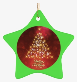 Ceramic Green Christmas Tree Ornaments - Background Christmas Card, HD Png Download, Free Download