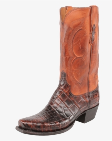Lucchese Men"s Giant Alligator Boot - Brick Red - Lucchese Alligator Boots, HD Png Download, Free Download