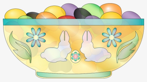 Graphic, Jelly Beans, Dish, Easter, Bowl, Candy, Bunny - Cartoon, HD Png Download, Free Download