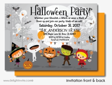 Kid Halloween Invitation, HD Png Download, Free Download