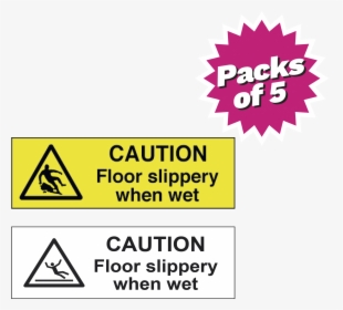 Caution Floor Slippery When Wet Sticker Packs"  Title="caution - Triangle, HD Png Download, Free Download