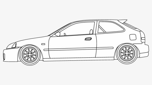 Honda Civic Hatchback Drawing, HD Png Download, Free Download