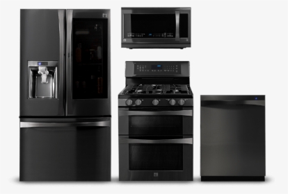 Black Stainless Steel Appliances Set, HD Png Download, Free Download