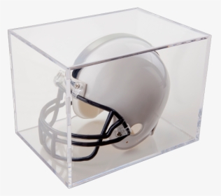 Case Of 8 Uv Protected Ball Qube Mini Helmet Display - Acrylic Football Helmet Display Case, HD Png Download, Free Download