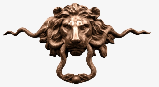 Lion Knocker Handle Copper - Lion, HD Png Download, Free Download