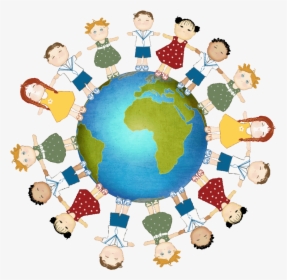 Kids Holding Hands Around The World Clipart , Png Download - World Children's Day, Transparent Png, Free Download