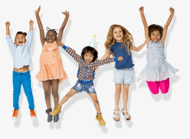 People In With Kids,family Taking Photos Together,holding - Transparent Kids Jumping, HD Png Download, Free Download