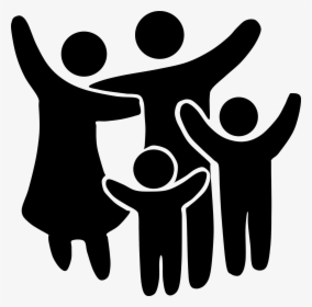Family Clipart Black And White, HD Png Download, Free Download