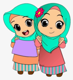 #kids #hijab #jilbab #muslimwomensday - Cartoon Pictures Of Muslims, HD Png Download, Free Download