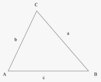 Triangle Abc With Sides A B C 2 - Sides Of A Triangle Abc, HD Png Download, Free Download
