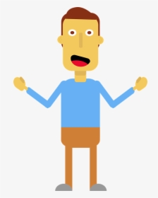 Man, Person, Flat Character, Character, Happy, Guy - Flat Person, HD Png Download, Free Download