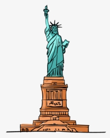 Statue Of Liberty Cartoon Download - Cartoon Statue Of Liberty, HD Png Download, Free Download