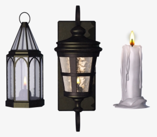Transparent Gothic Candles Png - Vela Linterna Lampara, Png Download, Free Download