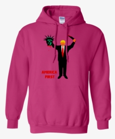 Trump Holding Statue Of Liberty Head America First - Best Friend Gay Hoodies, HD Png Download, Free Download