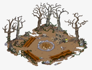 Transparent Spooky Forest - Tapped Out Simpsons Cabin, HD Png Download, Free Download