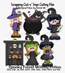 Spooky Forest Witchy Potion Shop Crew Cutting File - Cartoon, HD Png Download, Free Download