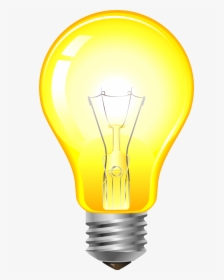 Incandescent Light Bulb Lighting Transparency And Translucency - Yellow Light Bulb Png, Transparent Png, Free Download