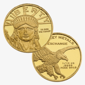 1 10 Ounce Gold Liberty Coin, HD Png Download, Free Download