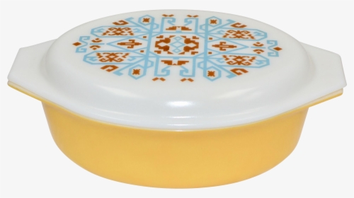 1970s Pyrex Navajo Yellow Gold Casserole Dish With - Circle, HD Png Download, Free Download