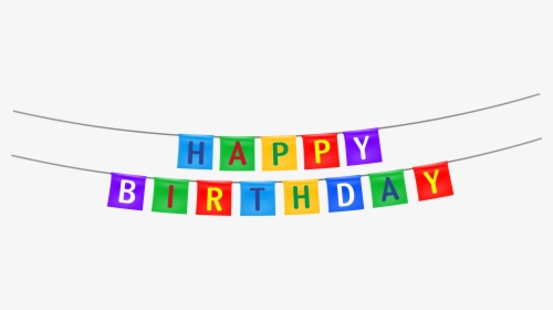 Happy Birthday Streamer Png Clipart Image - Transparent Background Happy Birthday Clipart, Png Download, Free Download