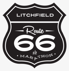 Litchfield Route 66 Half Marathon, 5k, Mile Dash - Route 66 Png Black, Transparent Png, Free Download