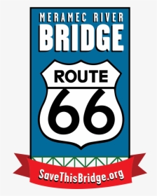 Route 66 Bridge At The Meremac River - Route 66, HD Png Download, Free Download