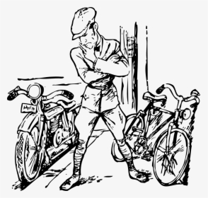 Bicycle Vintage Retro Free Picture - Motorcycle Clip Art, HD Png Download, Free Download