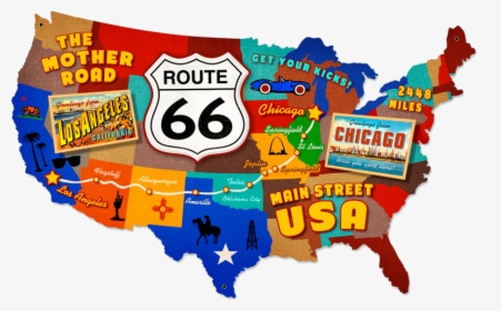 Route 66 Map Clipart, HD Png Download, Free Download