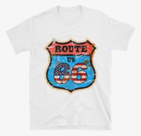 White T-shirt With Route 66 Badge In Many Colors"  - Route 66 Clipart Free, HD Png Download, Free Download