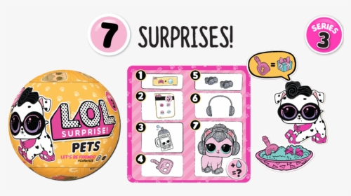 Lol Surprise Pets Series 3 Wave - Lol Pets 3 Series, HD Png Download, Free Download
