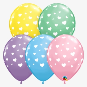 New Pastel Assorted Hearts Print - Balloon, HD Png Download, Free Download