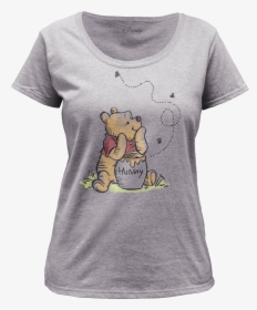 Womens Winnie The Pooh Scoopneck Shirt - Captain Marvel Shirt Womens, HD Png Download, Free Download