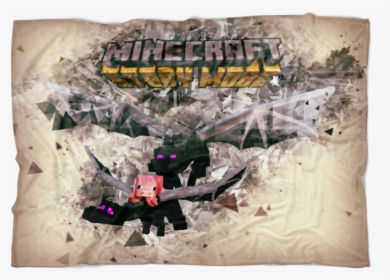 Minecraft Fleece Blanket Ender Dragon Black Blanket - Poster, HD Png Download, Free Download