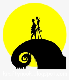 Movies, Personal Use, Nightmarebeforechristmas Silhouette - Nightmare Before Christmas Vinyl Decal, HD Png Download, Free Download