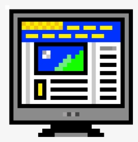 8-bit Pc Monitor , Png Download - 8 Bit Computer Png, Transparent Png, Free Download