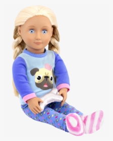 Seabrook Wearing Pug-jama Party Outfit And Sitting - Seabrook Our Generation Doll, HD Png Download, Free Download