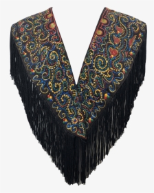 Multicolor Puff Painted Fringe Collar - Stole, HD Png Download, Free Download